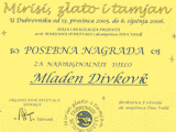 Festival Mirisi, zlato i tamjan Dubrovnik 2006 - plaketa